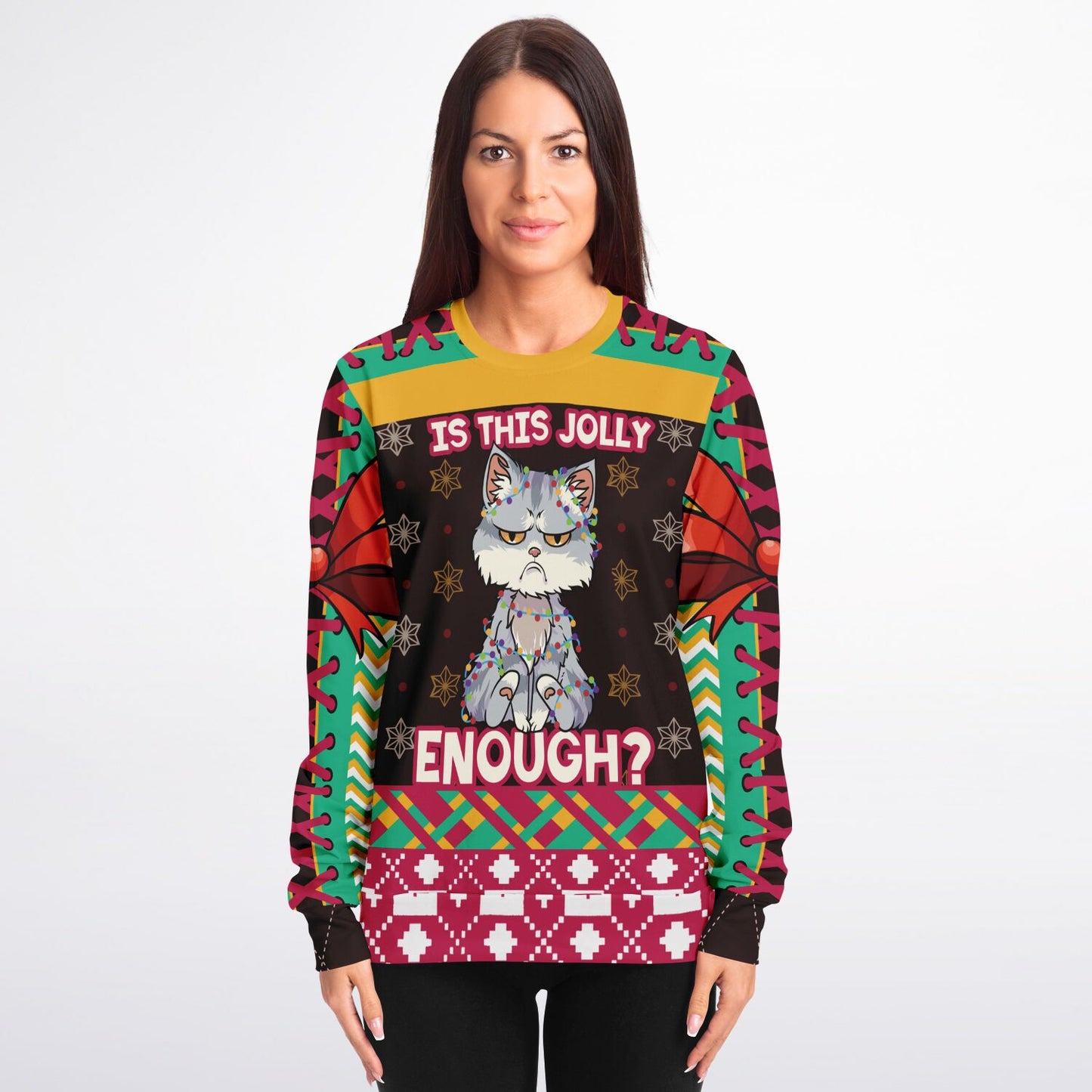 “Is This Jolly Enough?” Grumpy Cat Christmas Sweatshirt