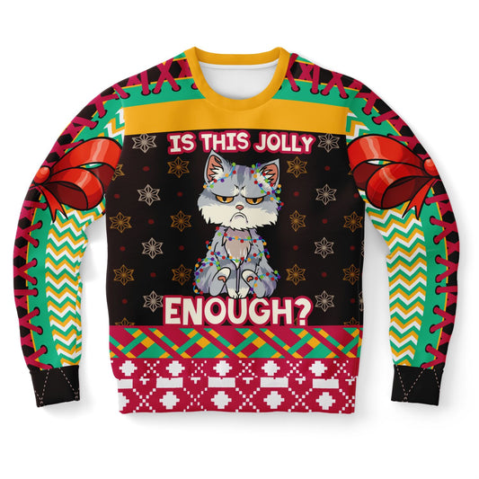 “Is This Jolly Enough?” Grumpy Cat Christmas Sweatshirt