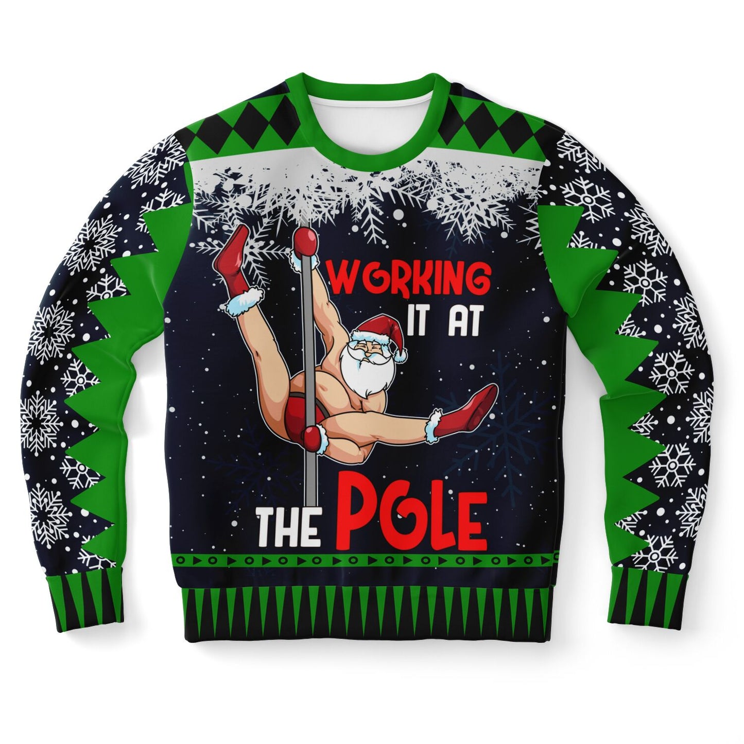 “Working It at the Pole” Funny Christmas Sweatshirt