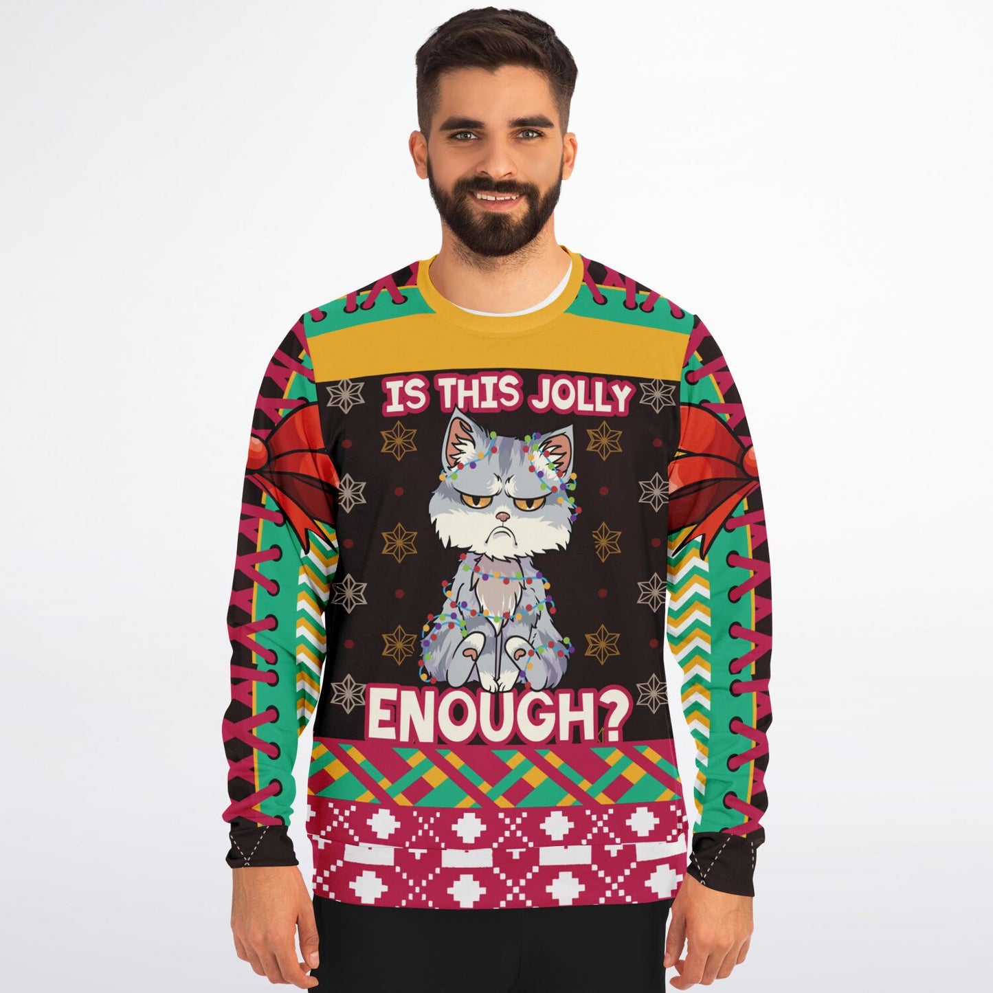 “Is This Jolly Enough?” Grumpy Cat Christmas Sweatshirt