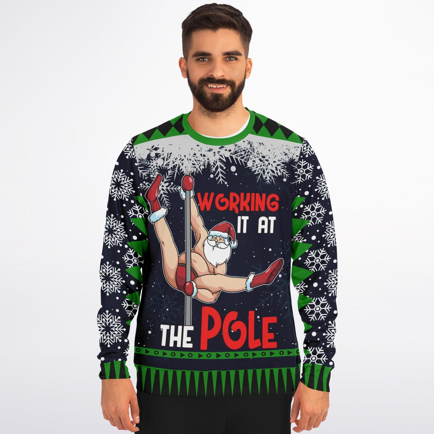 “Working It at the Pole” Funny Christmas Sweatshirt