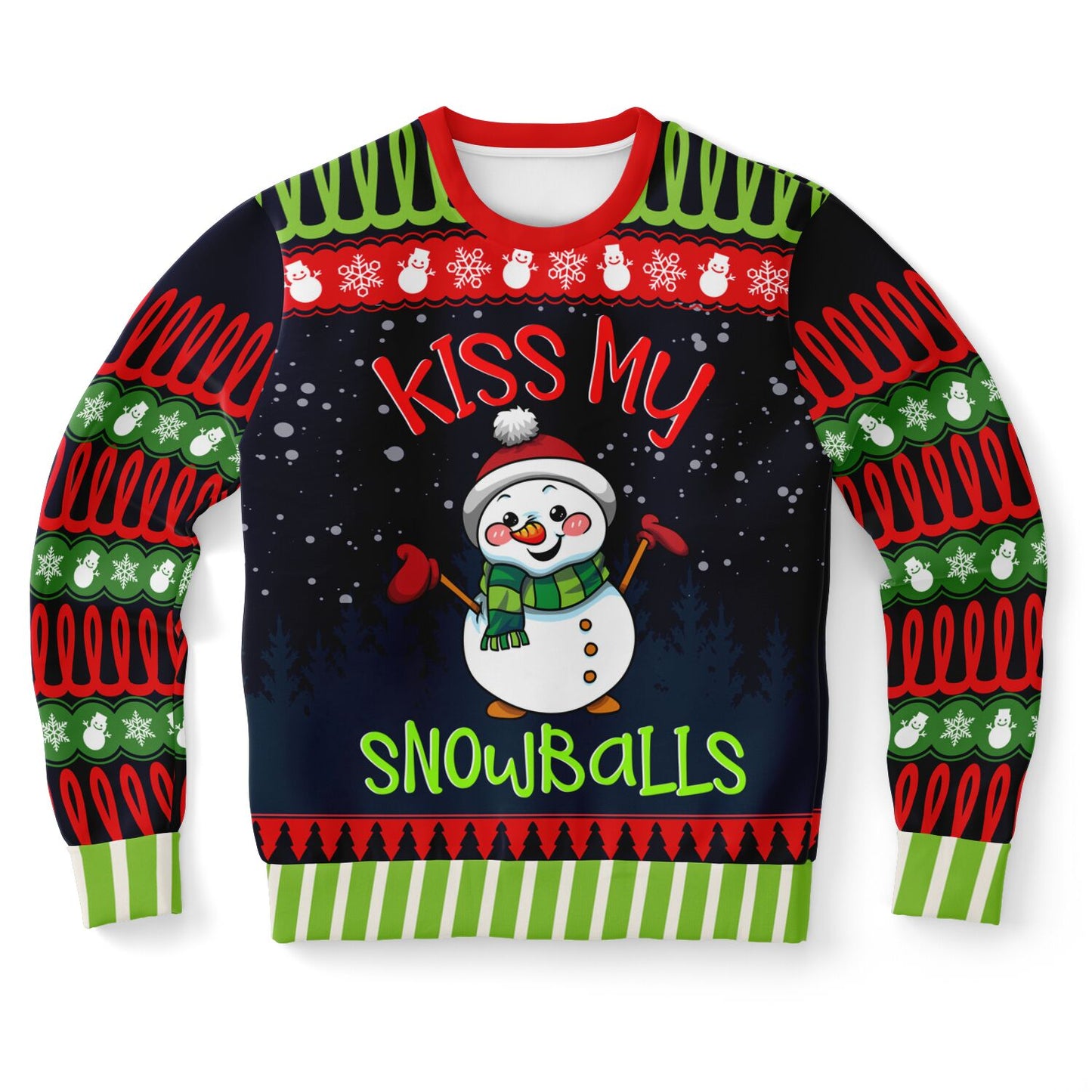 Kiss My Snowballs Snowman Ugly Sweatshirt