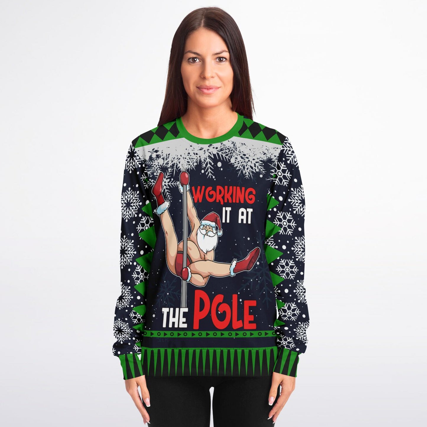 “Working It at the Pole” Funny Christmas Sweatshirt