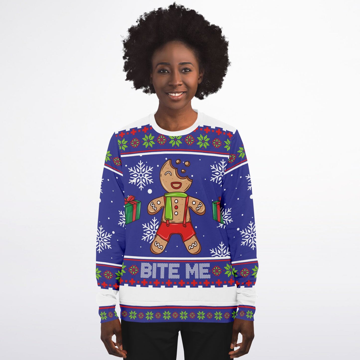 Bite me Ugly Christmas Sweatshirt