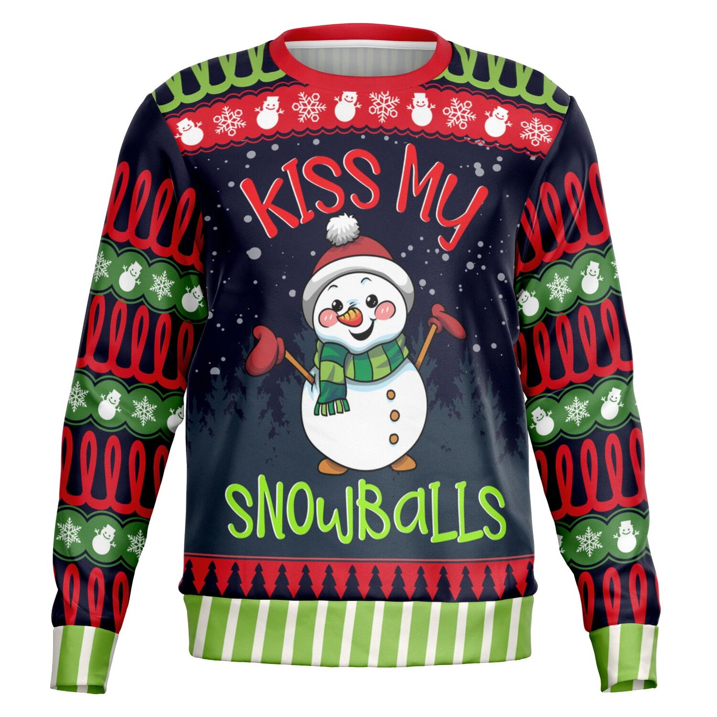 Kiss My Snowballs Snowman Ugly Sweatshirt