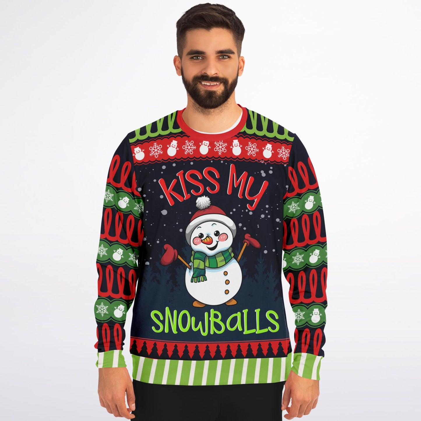 Kiss My Snowballs Snowman Ugly Sweatshirt