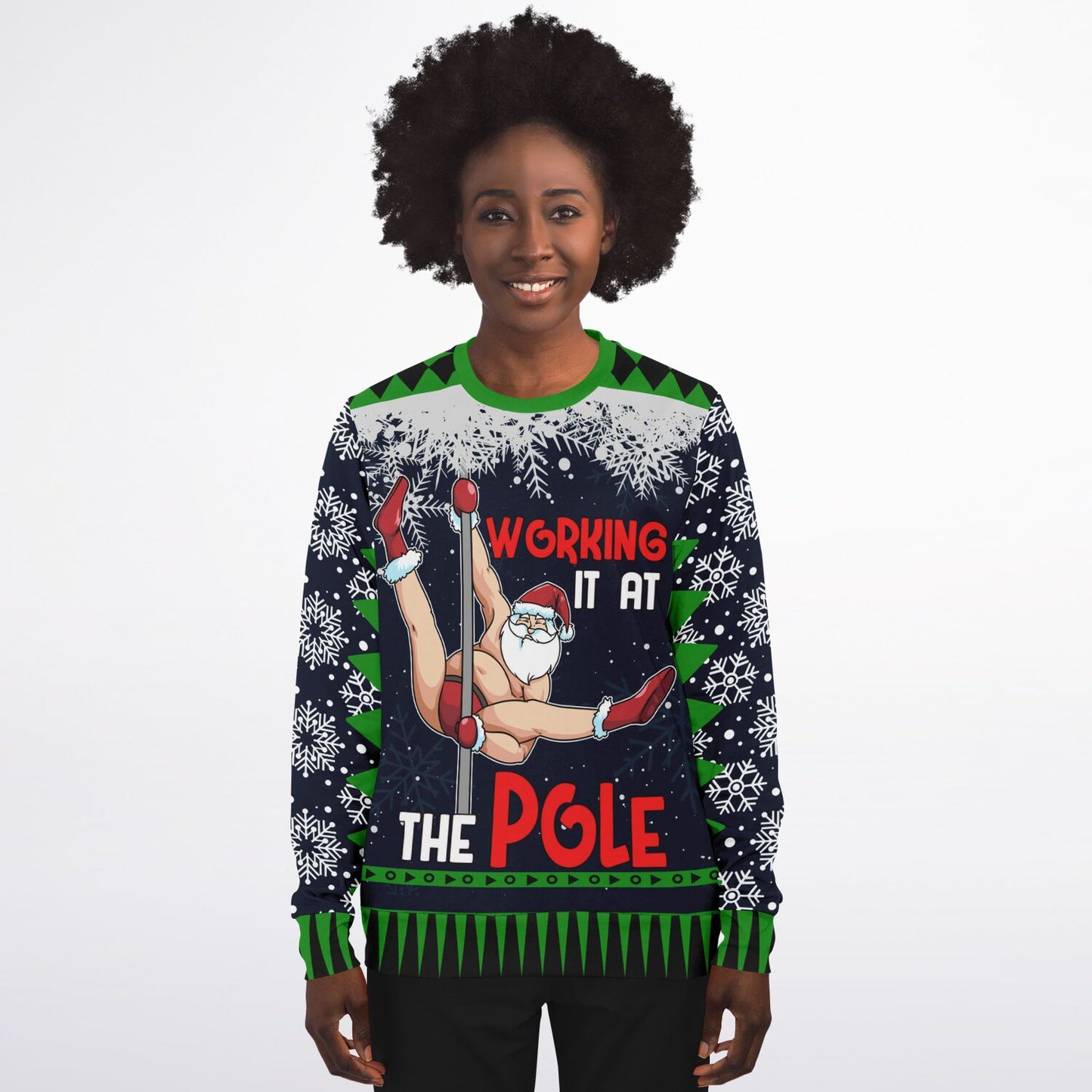 “Working It at the Pole” Funny Christmas Sweatshirt